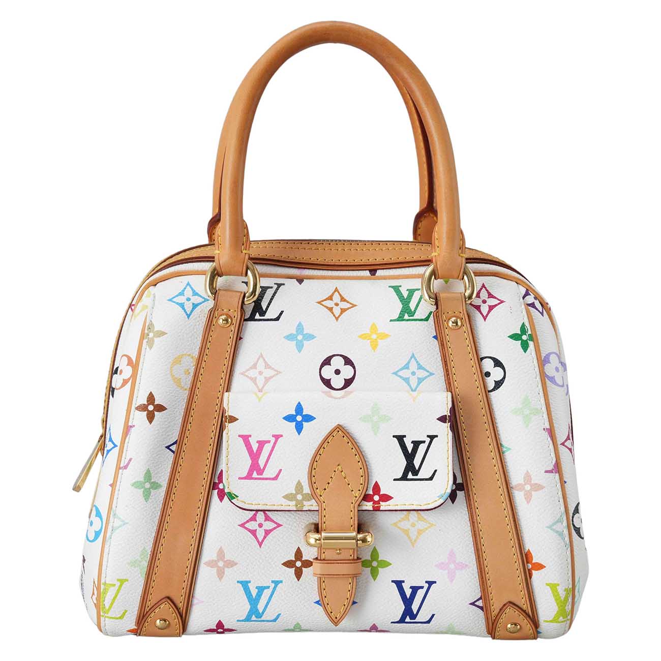 LOUIS VUITTON(USED)루이비통 화이트 멀티컬러 프리실라 토트백